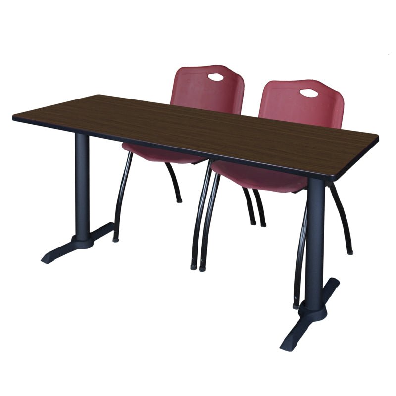 Regency Cain Versatile Seminar Station with 2 M Stack Chairs 60" x 24" x 29" (REG - MTRCT6024 - 47) - SchoolOutlet