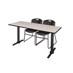 Regency Cain Collaborative Seminar Suite with 2 Zeng Stack Chairs 60