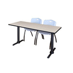 Regency Cain Versatile Seminar Station with 2 M Stack Chairs 60