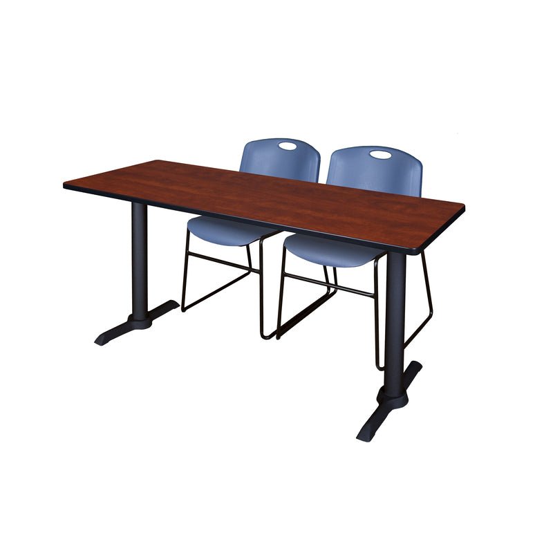 Regency Cain Collaborative Seminar Suite with 2 Zeng Stack Chairs 66" x 24" x 29" (REG - MTRCT6624 - 44) - SchoolOutlet