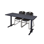 Regency Cain Collaborative Seminar Suite with 2 Zeng Stack Chairs 66