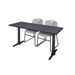 Regency Cain Collaborative Seminar Suite with 2 Zeng Stack Chairs 66