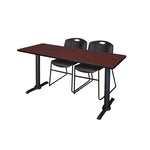 Regency Cain Collaborative Seminar Suite with 2 Zeng Stack Chairs 66
