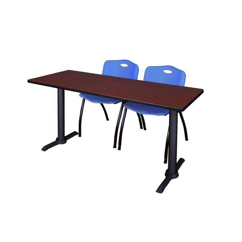 Regency Cain Versatile Seminar Station with 2 M Stack Chairs 66" x 24" x 29" (REG - MTRCT6624 - 47) - SchoolOutlet