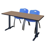 Regency Cain Versatile Seminar Station with 2 M Stack Chairs 66