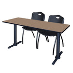 Regency Cain Versatile Seminar Station with 2 M Stack Chairs 66