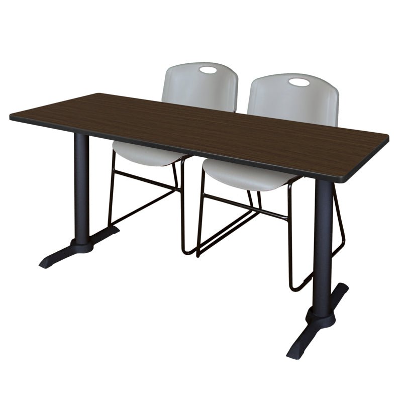 Regency Cain Collaborative Seminar Suite with 2 Zeng Stack Chairs 66" x 24" x 29" (REG - MTRCT6624 - 44) - SchoolOutlet