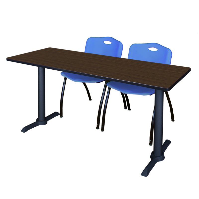 Regency Cain Versatile Seminar Station with 2 M Stack Chairs 66" x 24" x 29" (REG - MTRCT6624 - 47) - SchoolOutlet