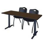 Regency Cain Versatile Seminar Station with 2 M Stack Chairs 66