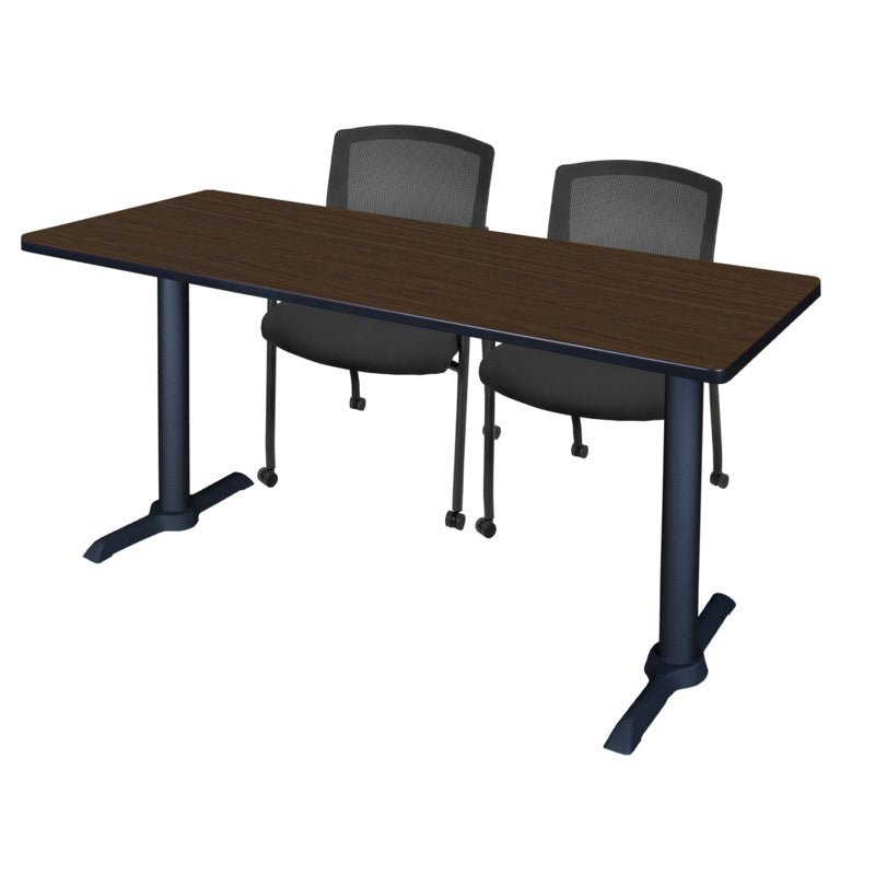 Regency Cain Ergonomic Seminar Workspace with 2 Knight Mesh Chairs 66" x 24" x 29" (REG - MTRCT6624 - 56) - SchoolOutlet
