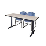 Regency Cain Collaborative Seminar Suite with 2 Zeng Stack Chairs 66