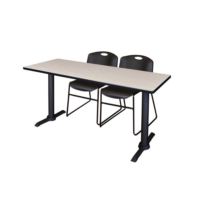 Regency Cain Collaborative Seminar Suite with 2 Zeng Stack Chairs 66" x 24" x 29" (REG - MTRCT6624 - 44) - SchoolOutlet