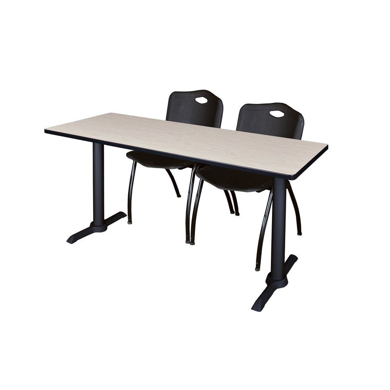 Regency Cain Versatile Seminar Station with 2 M Stack Chairs 66" x 24" x 29" (REG - MTRCT6624 - 47) - SchoolOutlet