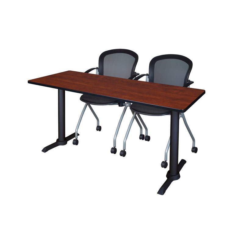 Regency Cain Grand Seminar Station with 2 Cadence Nesting Chairs 72" x 24" x 29" (REG - MTRCT7224 - 23) - SchoolOutlet