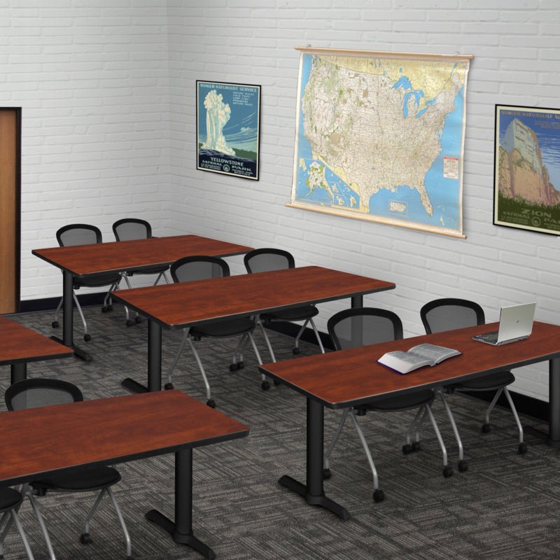 Regency Cain Grand Seminar Station with 2 Cadence Nesting Chairs 72" x 24" x 29" (REG - MTRCT7224 - 23) - SchoolOutlet