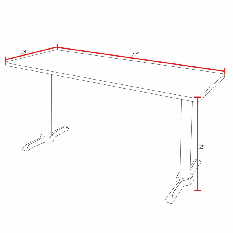 Regency Cain Professional Seminar Station with 2 M Stack Chairs 72" x 24" x 29" (REG - MTRCT7224 - 47) - SchoolOutlet