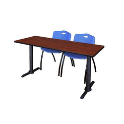 Regency Cain Professional Seminar Station with 2 M Stack Chairs 72" x 24" x 29" (REG-MTRCT7224-47)