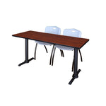 Regency Cain Professional Seminar Station with 2 M Stack Chairs 72