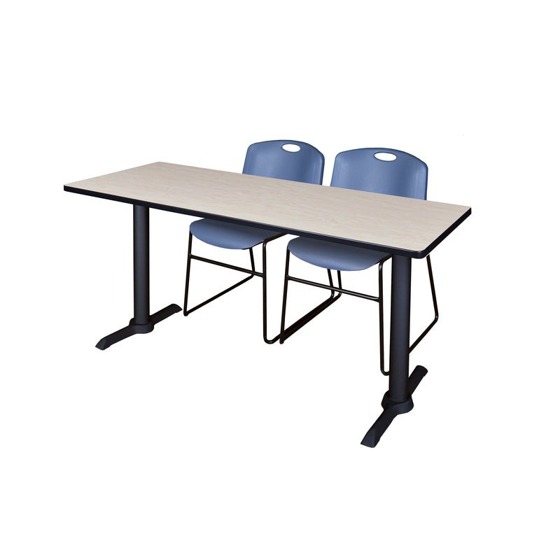 Regency Cain Extensive Seminar Suite with 2 Zeng Stack Chairs 72" x 24" x 29" (REG - MTRCT7224 - 44) - SchoolOutlet