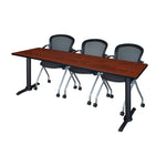 Regency Cain Executive Seminar Suite with 3 Cadence Nesting Chairs 84