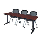 Regency Cain Executive Seminar Suite with 3 Cadence Nesting Chairs 84