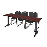 Regency Cain Collaborative Seminar Suite with 3 Zeng Stack Chairs 84