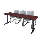 Regency Cain Collaborative Seminar Suite with 3 Zeng Stack Chairs 84