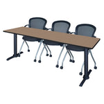 Regency Cain Executive Seminar Suite with 3 Cadence Nesting Chairs 84