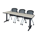 Regency Cain Executive Seminar Suite with 3 Cadence Nesting Chairs 84