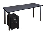 Regency Kee Office Desk Table with Mobile Pedestal Drawer (60