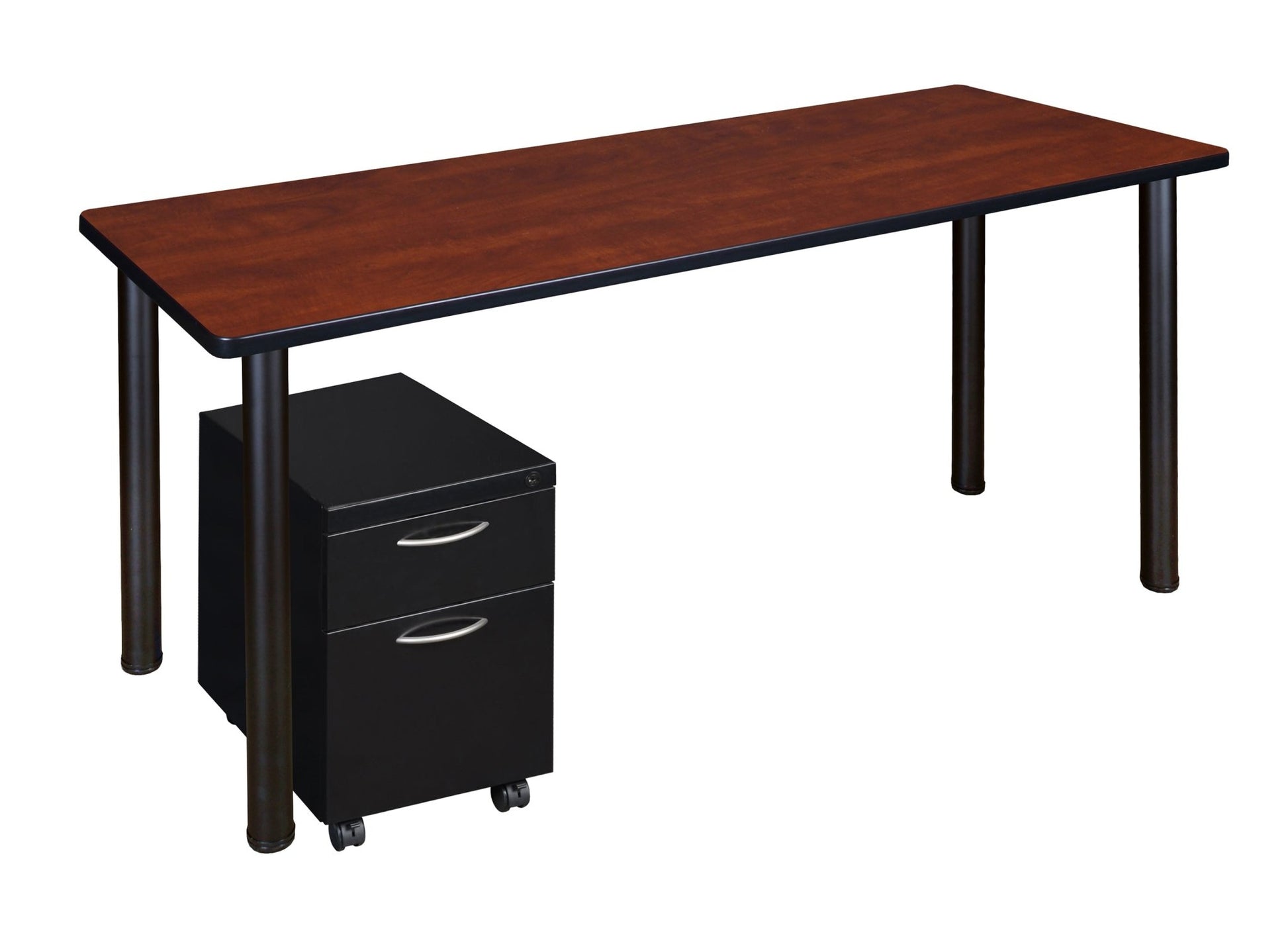 Regency Kee Office Desk Table with Mobile Pedestal Drawer (66"W x 24"D) - SchoolOutlet