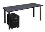 Regency Kee Office Desk Table with Mobile Pedestal Drawer (66
