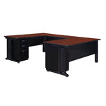 Regency Fusion Professional Series Grand Executive U - Shaped Command Workstation with Double Pedestal Drawer Unit 66