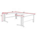 Regency Fusion Professional Series Grand Executive U - Shaped Command Workstation 66