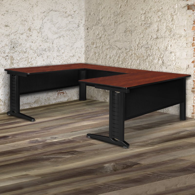 Regency Fusion Professional Series Grand Executive U - Shaped Command Workstation 72" W x 102" D x 29" H (REG - MUDS723048) - SchoolOutlet