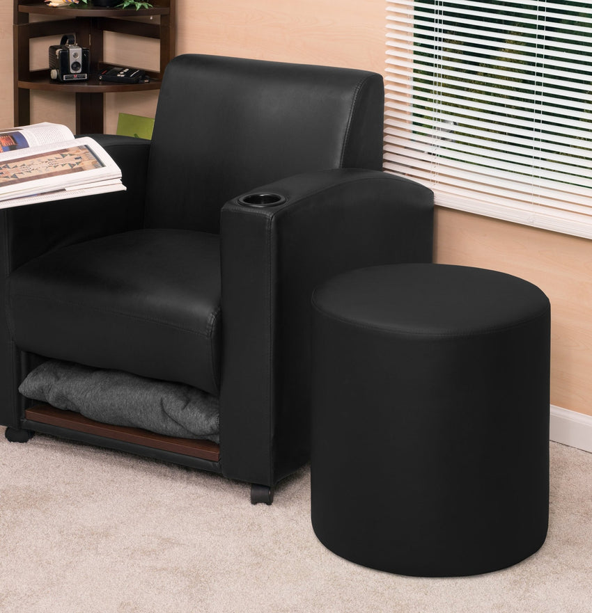 Regency Logan Round Stool Ottoman - SchoolOutlet