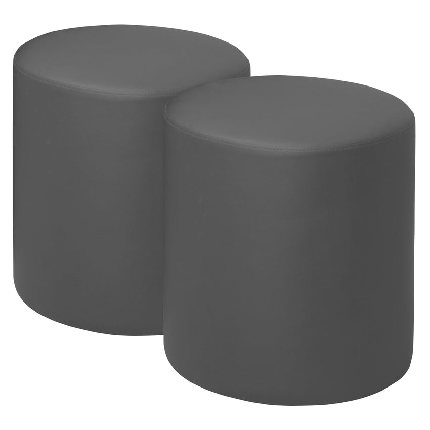 Regency Logan Round Stool Ottoman - SchoolOutlet