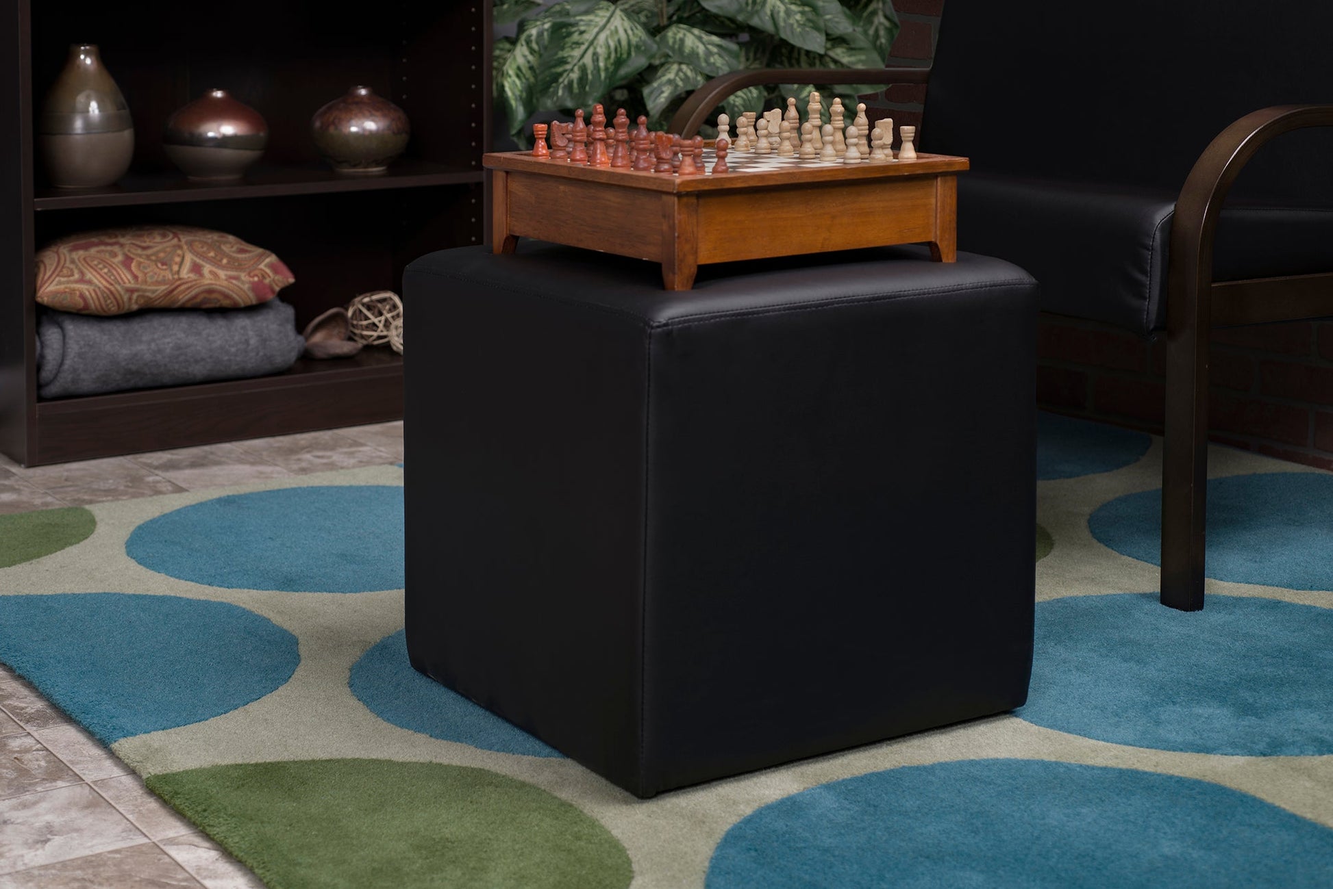 Regency Jean Square Stool Ottoman - SchoolOutlet