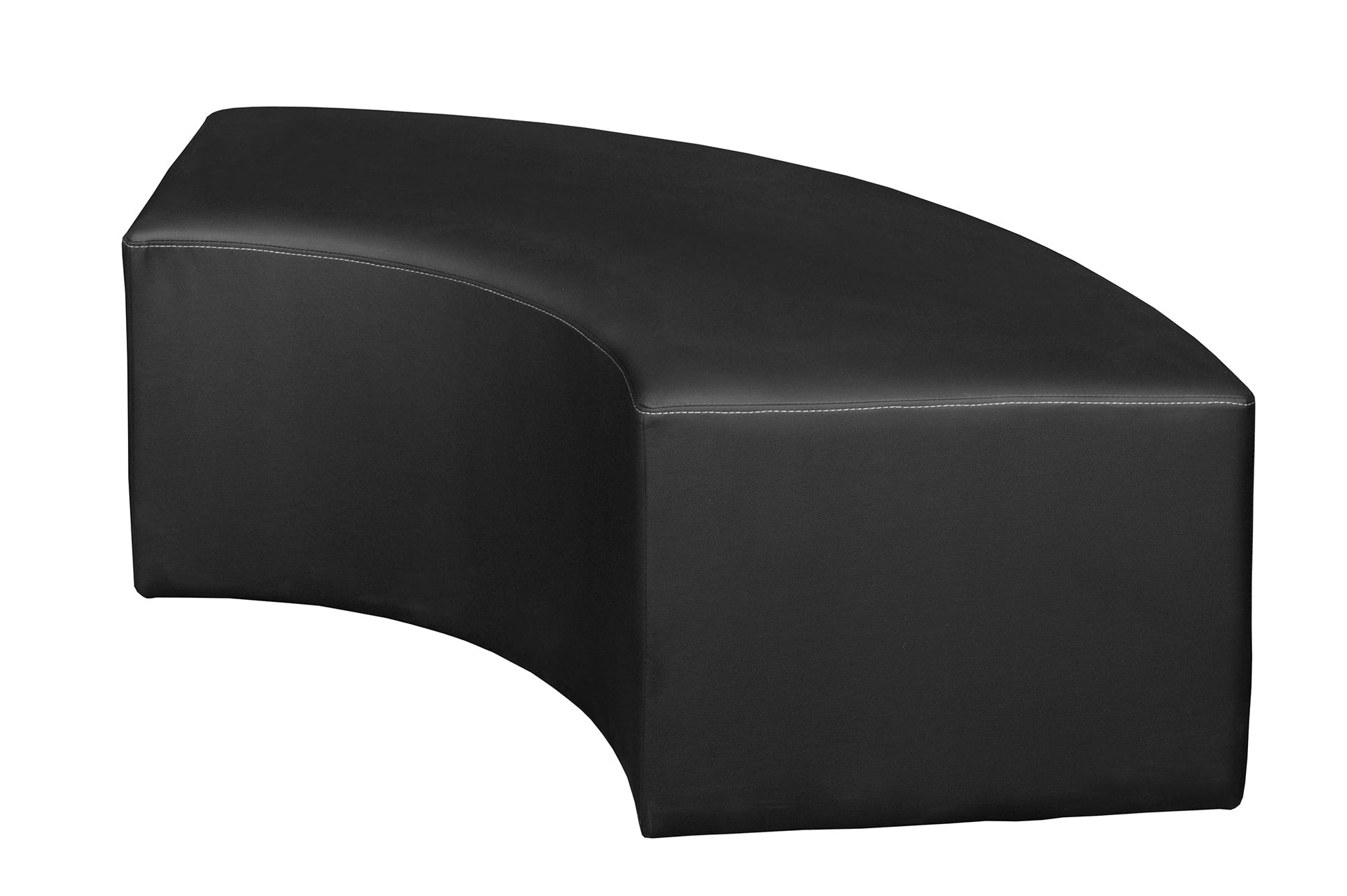 Regency Aurora Curved Vinyl Ottoman - SchoolOutlet