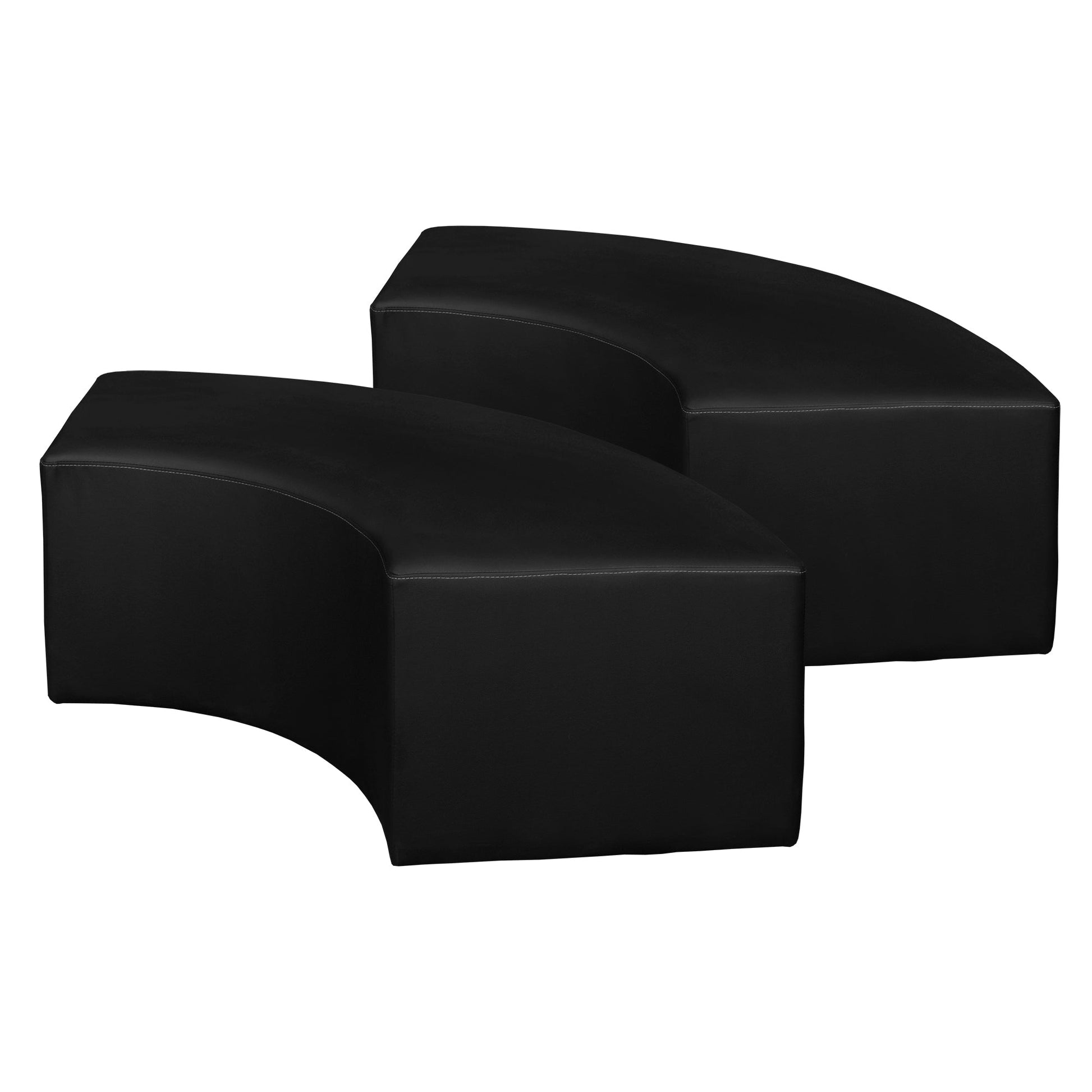Regency Aurora Curved Vinyl Ottoman - SchoolOutlet