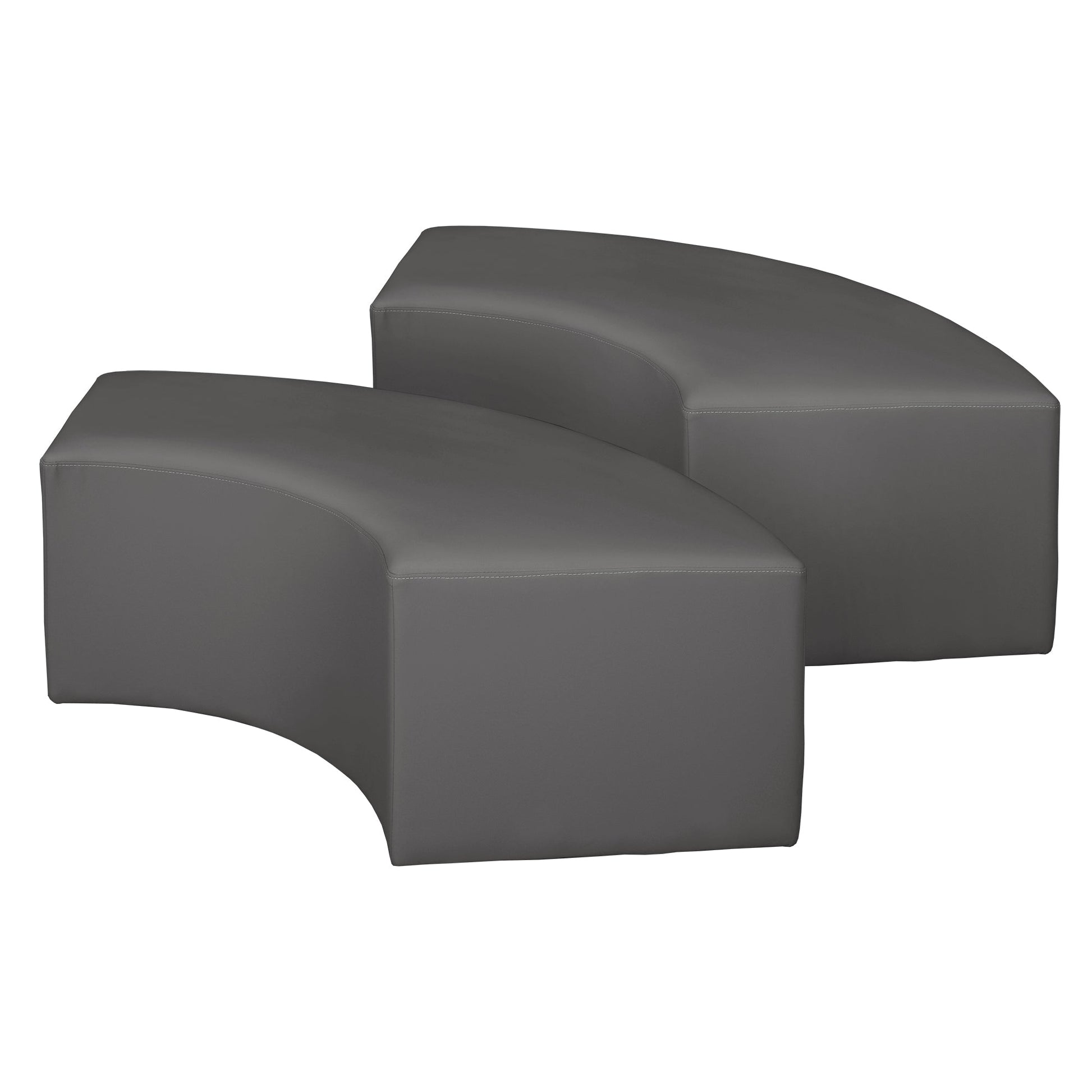 Regency Aurora Curved Vinyl Ottoman - SchoolOutlet