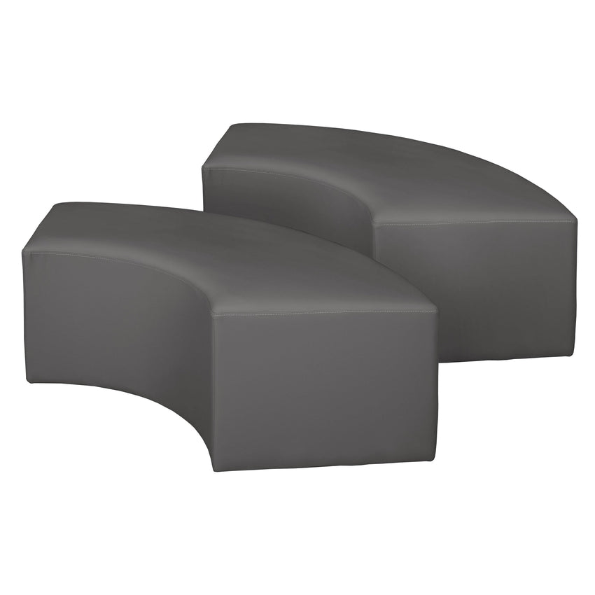 Regency Aurora Curved Vinyl Ottoman - SchoolOutlet