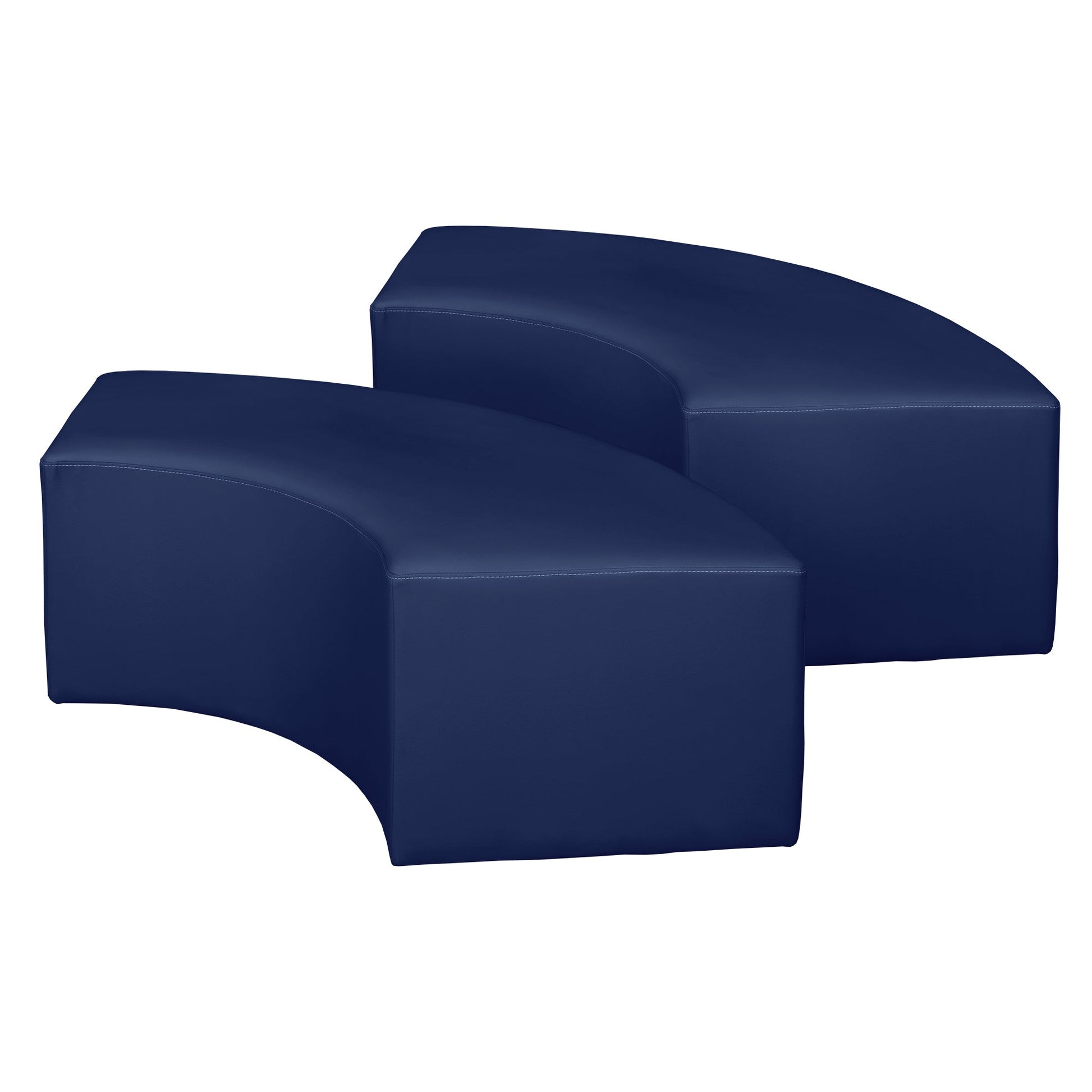 Regency Aurora Curved Vinyl Ottoman - SchoolOutlet