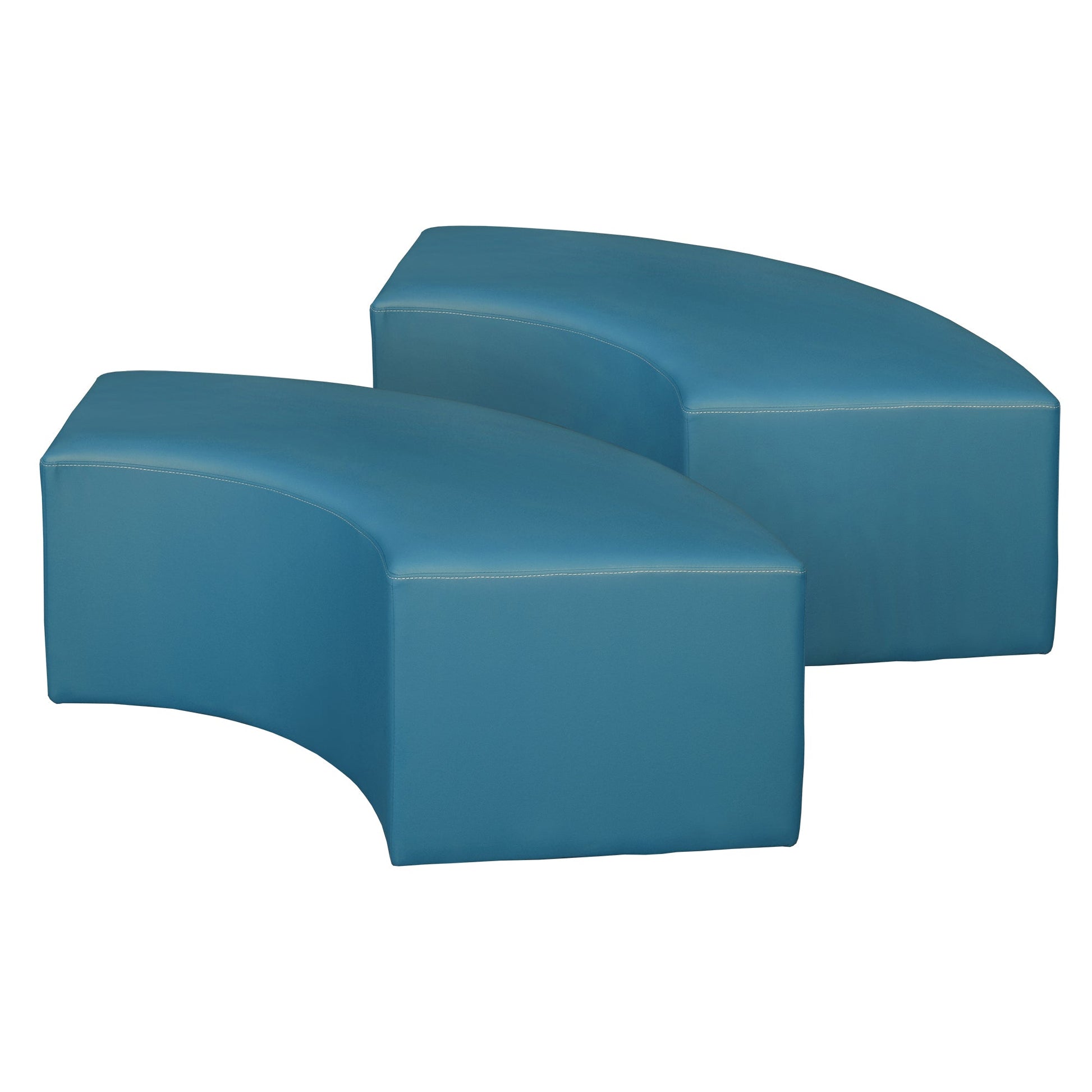 Regency Aurora Curved Vinyl Ottoman - SchoolOutlet