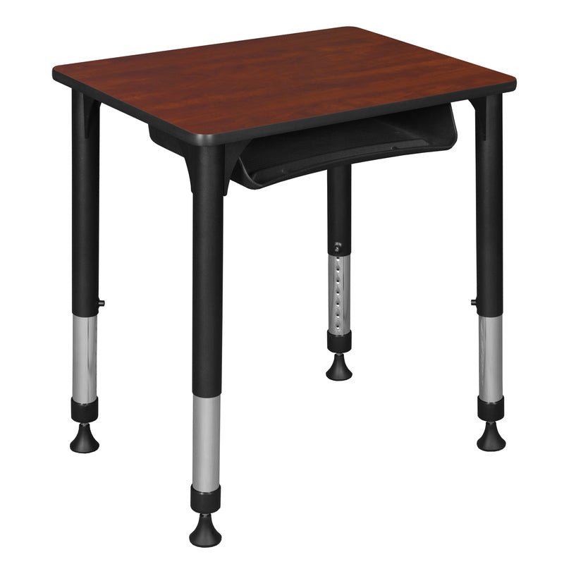 Regency Evolution Height Adjustable Rectangle Student Classroom Desk with Integrated Book Storage 26"W x 18.5"D x 23 - 34"H (REG - RSDBX - 18526) - SchoolOutlet