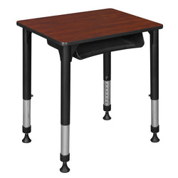 Regency Evolution Height Adjustable Rectangle Student Classroom Desk with Integrated Book Storage 26"W x 18.5"D x 23-34"H (REG-RSDBX-18526)
