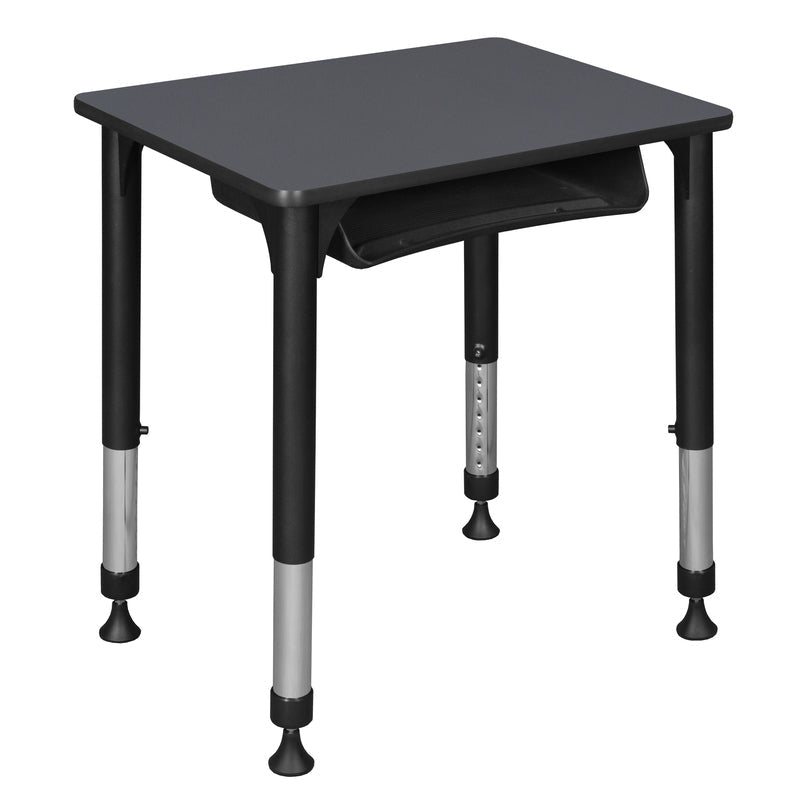 Regency Evolution Height Adjustable Rectangle Student Classroom Desk with Integrated Book Storage 26"W x 18.5"D x 23 - 34"H (REG - RSDBX - 18526) - SchoolOutlet