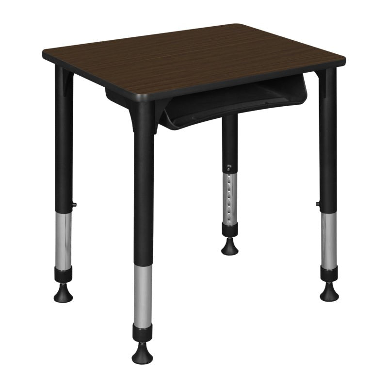 Regency Evolution Height Adjustable Rectangle Student Classroom Desk with Integrated Book Storage 26"W x 18.5"D x 23 - 34"H (REG - RSDBX - 18526) - SchoolOutlet