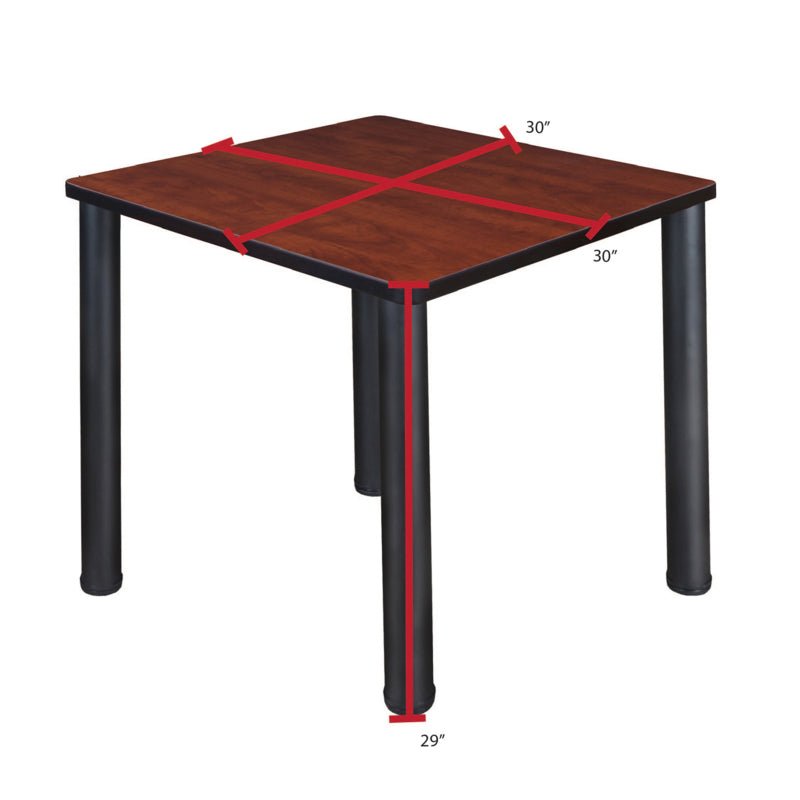 Regency Kee Breakroom Square Table with 4 M Stack Chairs 30" W x 30" D x 29" H (REG - TB3030P4 - 47) - SchoolOutlet