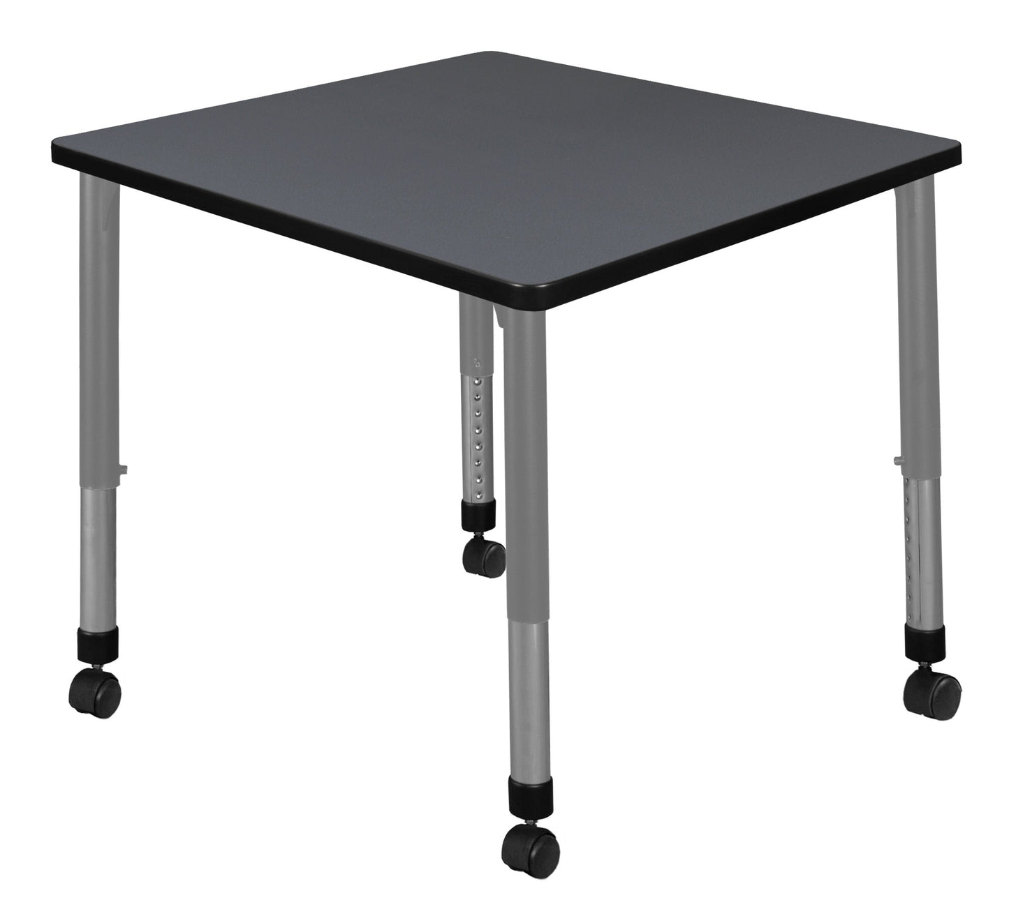 Regency Kee 30 in. Square Height Adjustable Mobile Classroom Activity Table - SchoolOutlet